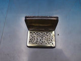 William Simposon WS English Sterling Silver Vinaigrette Box Hand Engraved #6609