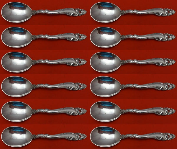 Decor by Gorham Sterling Silver Cream Soup Spoon Set 12 Pieces 6 1/2"