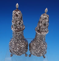 Rose by Stieff Sterling Silver Salt and Pepper Shaker Set 2pc #12B (#7773)