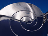 Tiffany and Co Sterling Silver Serving Dish Modern Swirl Bead Design Feet #7758