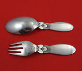 Cactus by Georg Jensen Sterling Silver Baby Set 2pc Original Infant Fork Spoon