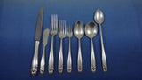 King Christian by Wallace Sterling Silver Flatware Set For 8 Service 74 Pieces
