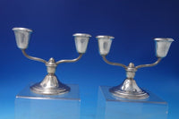 Old French by Newport Sterling Silver Candlestick Pair #1623 5" x 7" (#6064)