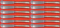 Rambler Rose by Towle Sterling Silver Butter Spreader HH Paddle Set 12 pieces