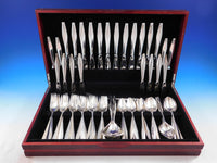 Diamond by Reed and Barton Sterling Silver Flatware Set Service 76 pieces Modern