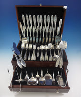 Diamant by A. Dragsted Danish Sterling Silver Flatware Set 117 Pcs Unique Modern