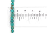 Genuine Natural Kingman Turquoise 4.5mm Strand Beads Necklace 14k Clasp #J7574