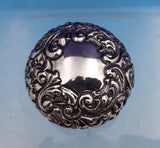G.H. James and Co English Victorian Sterling Silver Cut Glass Dresser Jar #9246