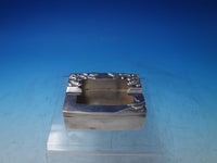 Japanese Sterling Silver Smoking Set 3pc with Applied Flowers Leaves (#6071)