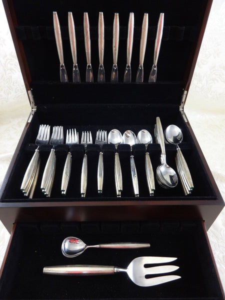 Jade by Contempra House Towle Sterling Silver Flatware Set 42 Pieces Modernism