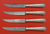 Normandie by Wallace Sterling Silver Steak Knife Set 4pc HHWS Custom 8 1/2"