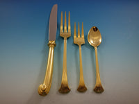 Onslow Gold Stainless Steel by Oxford Hall Flatware Set Service 168 Pieces