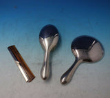 Carrs English Sterling Silver Vanity Set 3pc in Fitted Wood Box #1100 (#5686)