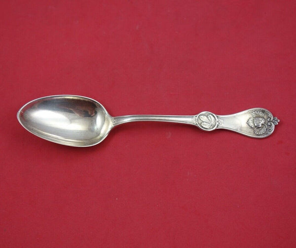 Strawberry by Durgin Coin Silver Place Soup Spoon 6 3/4"