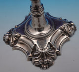 English Georgian Sterling Silver Candlestick Pair 9 1/4" 35.4 ozt. TW (#8975)