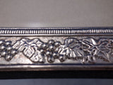 Silverplate Tabletop Picture Frame with Grapes Vintage 11 1/2" x 9 1/2" (#7094)