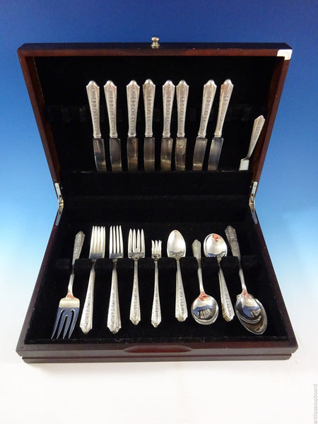 Normandie by Wallace Sterling Silver Flatware Set For 8 Service 52 Pieces