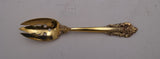 Grande Baroque Gold Accent by Wallace Sterling Pierced Serving Spoon 8 3/4" orig