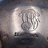 Repousse by Kirk Sterling Silver Open Salt Pepper Shaker & Spoon Set 3-pcs #8365