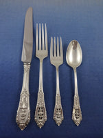 Rose Point by Wallace Sterling Silver Flatware Set for 8 Service 40 pcs Dinner