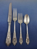 Rose Point by Wallace Sterling Silver Flatware Set for 8 Service 40 pcs Dinner