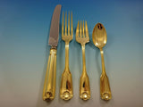 Benjamin Franklin Gold by Towle Sterling Silver Flatware Service Set 6 Vermeil