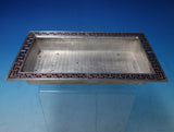 India Sterling Silver Dish Etruscan Style Enameled Hammered 10.3 ozt. (#5472)