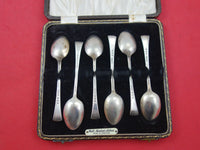 English Estate Sterling Silver Demitasse Spoon 6 spoons in fitted box  4 3/8"