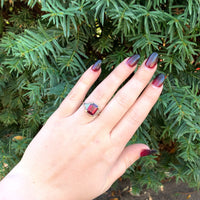 10k White Gold 3.90ct Genuine Natural Rhodolite Garnet Ring Size 8.25 (#J6385)