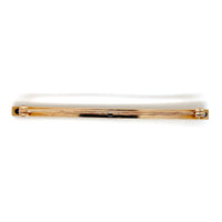 14k Gold Genuine Montana Sapphire Bar Pin w/Gillouche Engraving (#J6877)