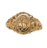 Victorian 14k Gold Signet Ring with "PNB" Monogram Size 9.25 Jewelry (#J7277)