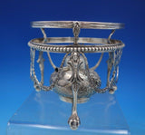 Dutch .833 Silver Warming Stand with Burner Cast Figural Faces Swags Birds #6534