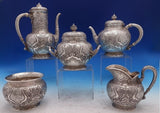 Persian by Tiffany and Co Sterling Silver Tea Set 5pc (#8559) Beautiful!