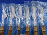 Tahiti by Buccellati Sterling Silver Dinner Fork Set of 6 Bamboo 7 3/4" New