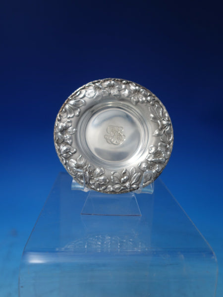 Flora by Shiebler Sterling Silver Butter Pat c. 1890 Floral Pattern (#6180)