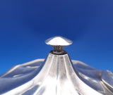 Russian .875 Silver Tea Pot w/Applied Flowers Leaf Feet 5 1/2" x 8 1/2" (#8438)