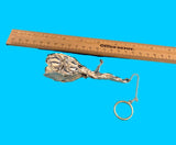 Sterling Silver Tussie Mussie Posey Posy Holder with Iris Flowers (#J1305)