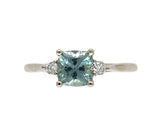 14k Gold No Heat 1.02ct Genuine Natural Montana Sapphire Diamond Ring (#J7115)