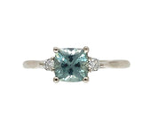 14k Gold No Heat 1.02ct Genuine Natural Montana Sapphire Diamond Ring (#J7115)