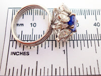 14k Gold 1.35ct Genuine Natural Tanzanite and 1.50ct Diamond Cocktail Ring #J787