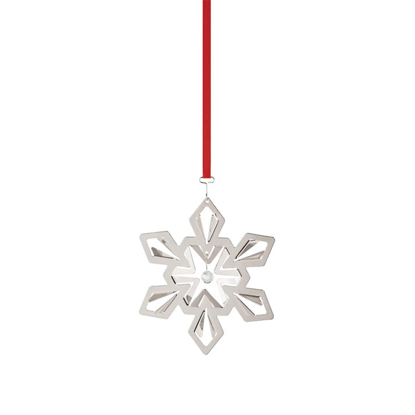 2024 Georg Jensen Christmas Holiday Ornament Silver Pall. Plated Snowflake - NOS