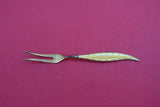 David Andersen Norwegian Sterling Silver Lemon Fork Vermeil w/ yellow en. 4 1/4"