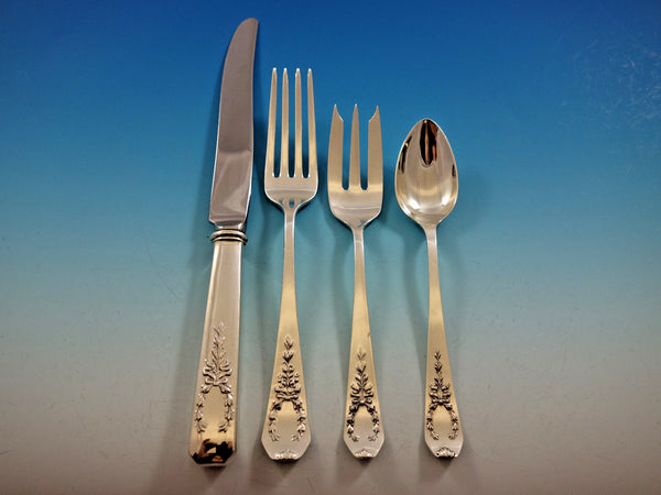 Madam Jumel by Whiting Sterling Silver Flatware Set 8 Service 35 pcs No Monogram