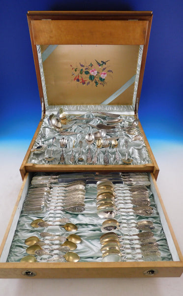 Japanese by Whiting Sterling Silver Flatware Set for 8 Service 58 pieces Birds