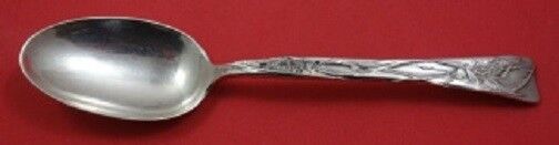 Lap Over Edge Acid Etched by Tiffany Sterling Silver Teaspoon w/ Cicadas 6"