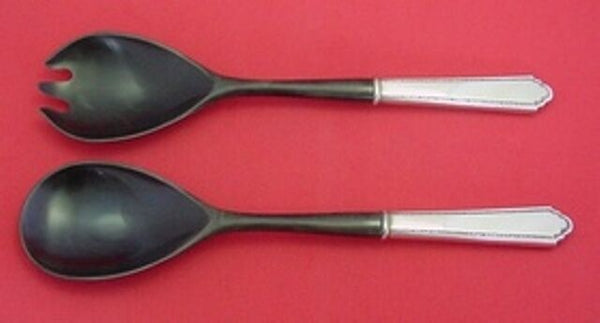 William and Mary by Lunt Sterling Silver Salad Serving Set 2pc with Plastic 11"