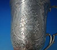 English Sterling Silver Child's Cup Bright-Cut Engraved w/ Baskets #585 (#6258)