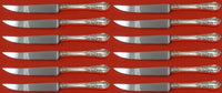 American Victorian by Lunt Sterling Silver Steak Knife Custom Set 12 pcs 8 1/2"