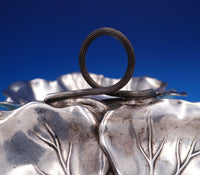 Reed and Barton Sterling Silver Candy Dish #X102A w/Two Leaves Vine Handle #7813