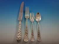 Baltimore Rose by Schofield Sterling Silver Flatware Set 8 Service 59 pcs Dinner